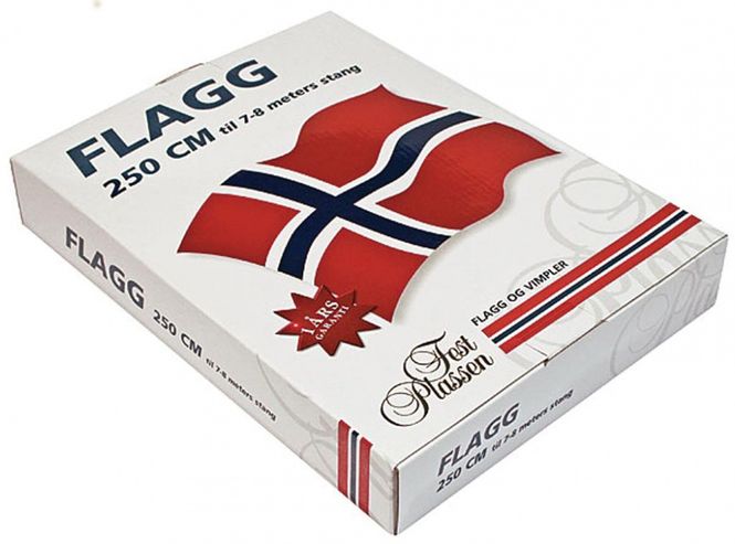 Hovedbilde Norsk flagg 200X145cm 100% polyester