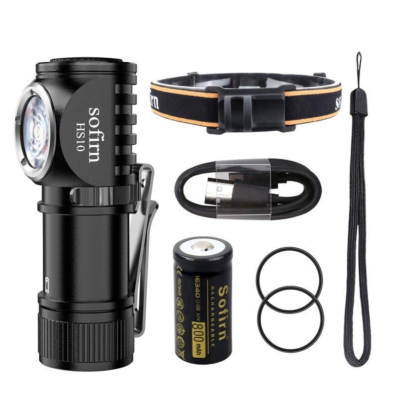 Hodelykt Sofirn HS10 1100lumens, USB-C oppladbar, IP68