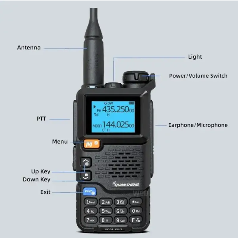Quansheng UV-5R Plus Dual Band VHF/UHF 5W, walki talkie